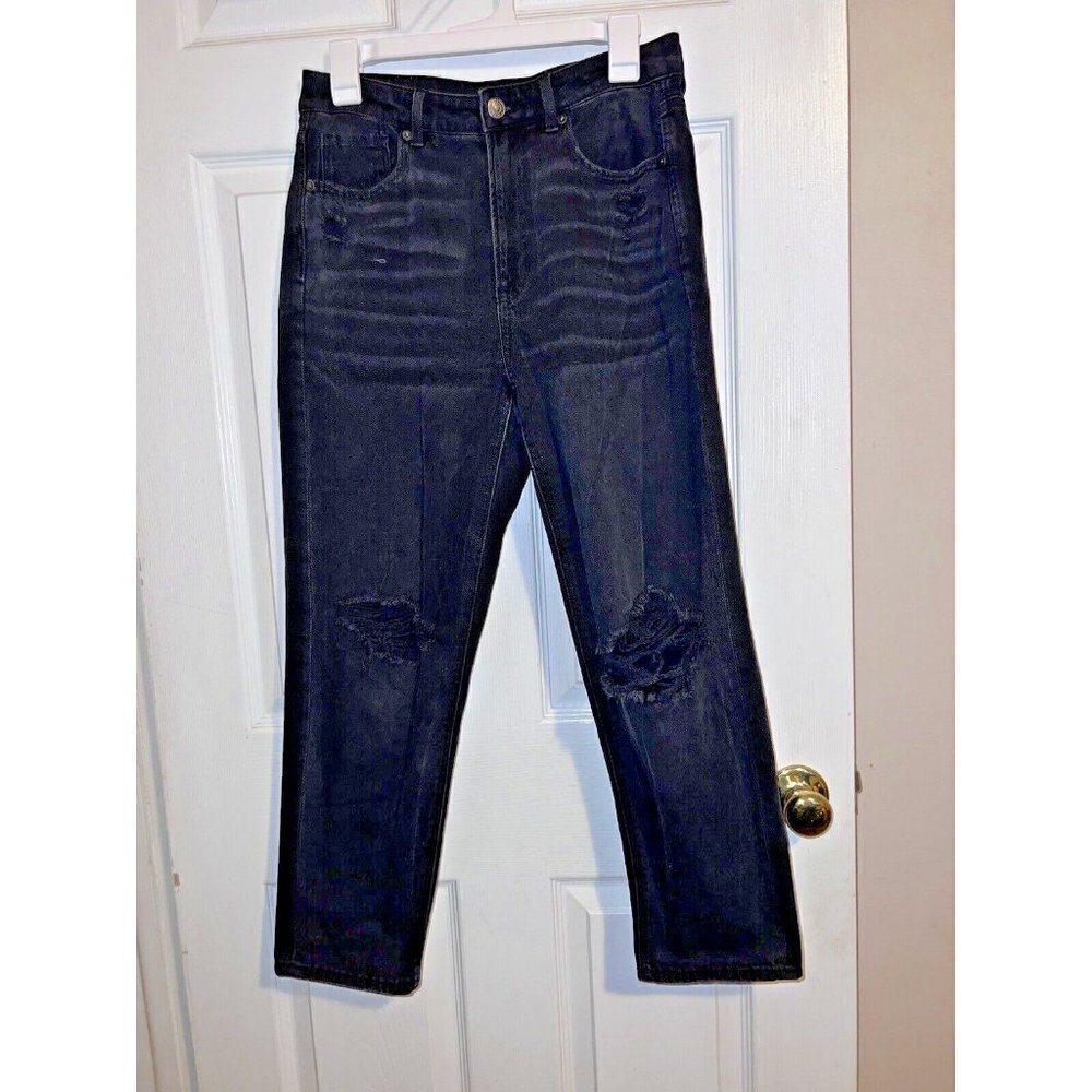 AMERICAN EAGLE Highest Rise 90s Boyfriend Straight Leg Distressed Jeans …